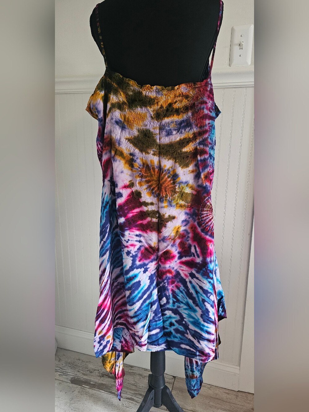 Colorful Tie-Dye Sun Dress Coverup 1X - 2X - Picture 3 of 4